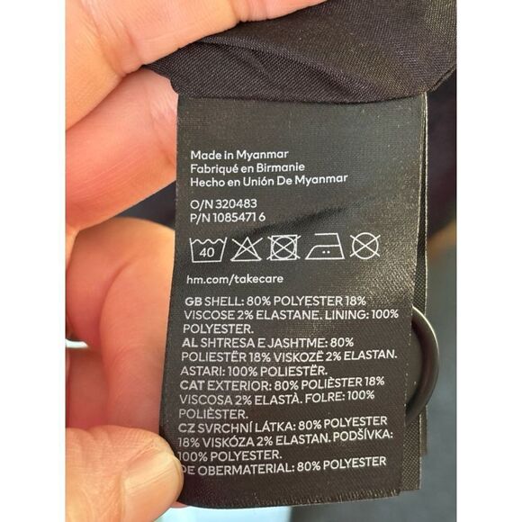 H&M Divided Women’s XS Black Double-Breasted Long Sleeved Oversized Blazer - Picture 11 of 11